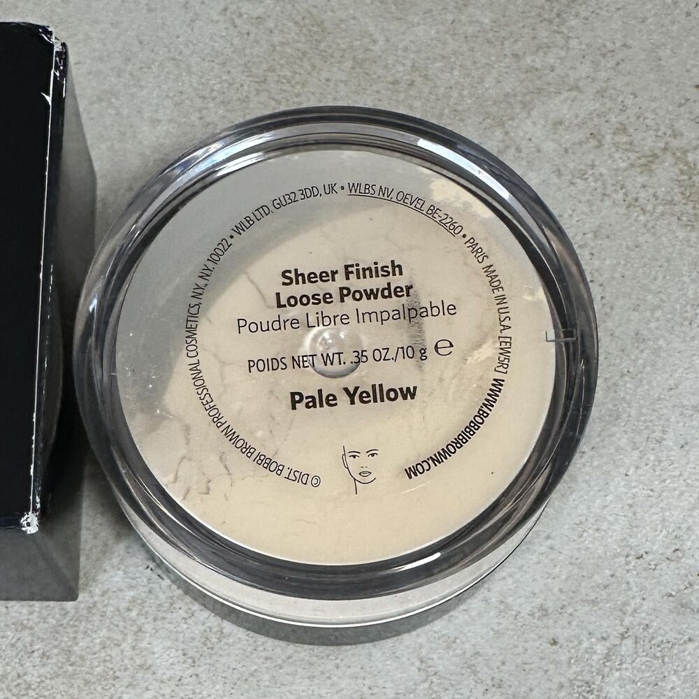 Bobbi Brown Sheer Finish Loose Powder Pale Yellow 0.35oz Face Makeup Setting - Picture 4 of 6